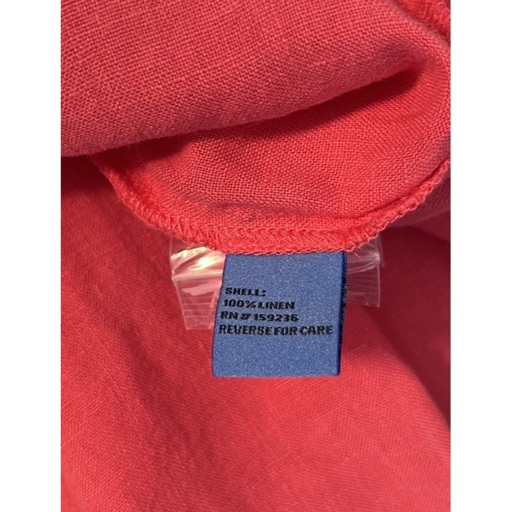 NWOT J McLaughlin Dress Sz L Nylee 100% Linen Coral Rose Pink 3/4 Sleeve Pockets - Picture 13 of 15